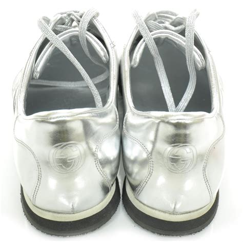 gucci silver shoes men|metallic gucci sneakers.